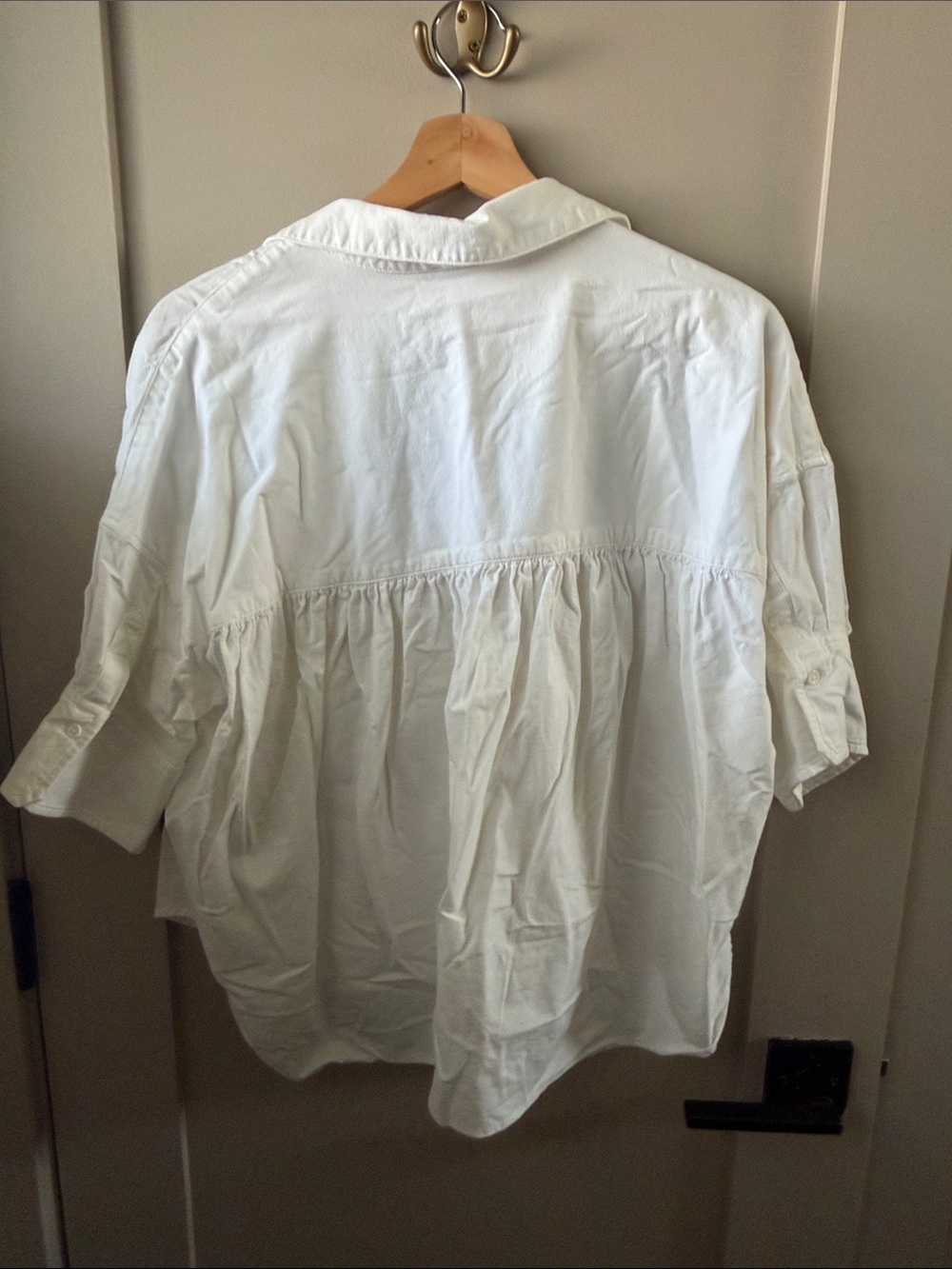 Maeve White Relaxed Button-Down Shirt - Picture 3 of 3